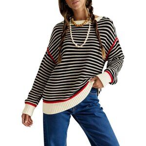 Women's Oversized Knitted Sweater Large Fall Casual Crewneck Pullover